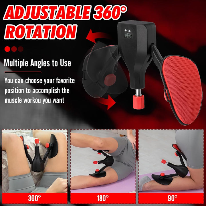 Pelvic Floor Muscle Trainer for Men, Thigh Master Automatic Counting 360°Rotating 77Lbs Pelvic Floor Exerciser Women Arms Buttocks Strength Training Equipment Hip Trainer for Home Workout