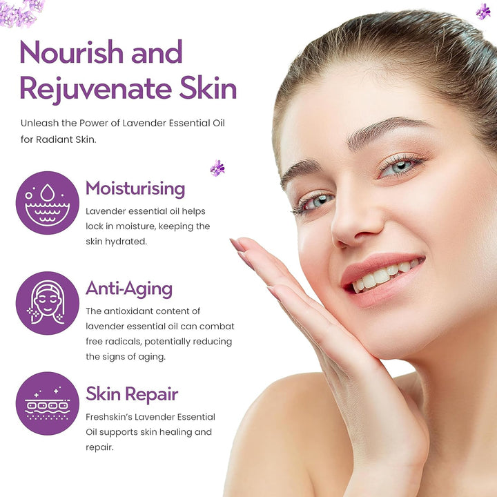 | Lavender Essential Oil 10Ml - 100% Pure - Lavender Oil for Sleep, Aromatherapy, Diffusers for Home - Vegan Friendly