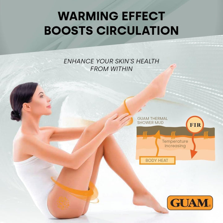 FIR Tourmaline Shower Mud Cellulite Remover – 3-Min Thermal anti Cellulite Draining Treatment – 400Ml Hot Cellulite Cream for Tummy, Legs & Buttocks – Seaweed Skin Firming, Tightening Body Mask