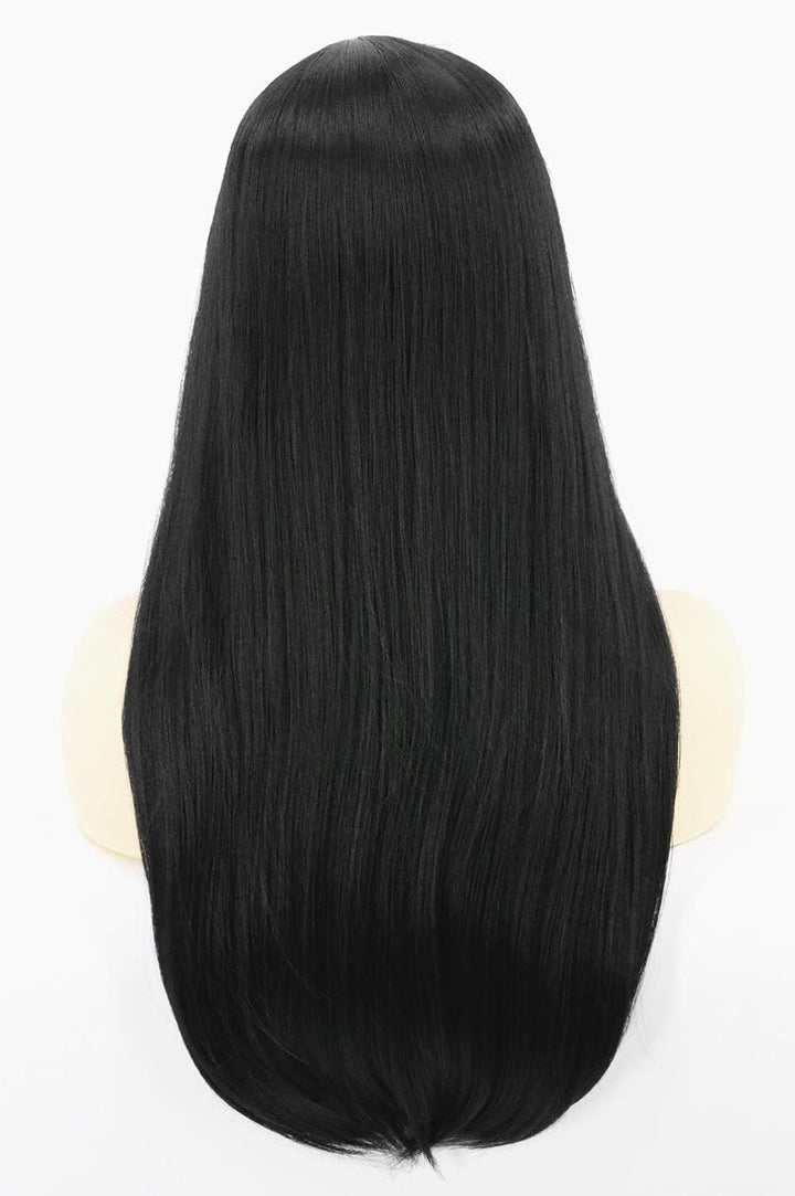 Women'S Long Black Straight Wig Cosplay Wig Halloween Costume Wigs (Black)