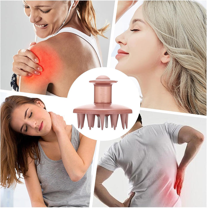 Hair Oil Applicator - Silicone Root Comb Applicator | 3.3 Inch Squeeze Hair Oils | Massage Basting Comb Dispenser Follicle Care Root Brush for Healthy Loss