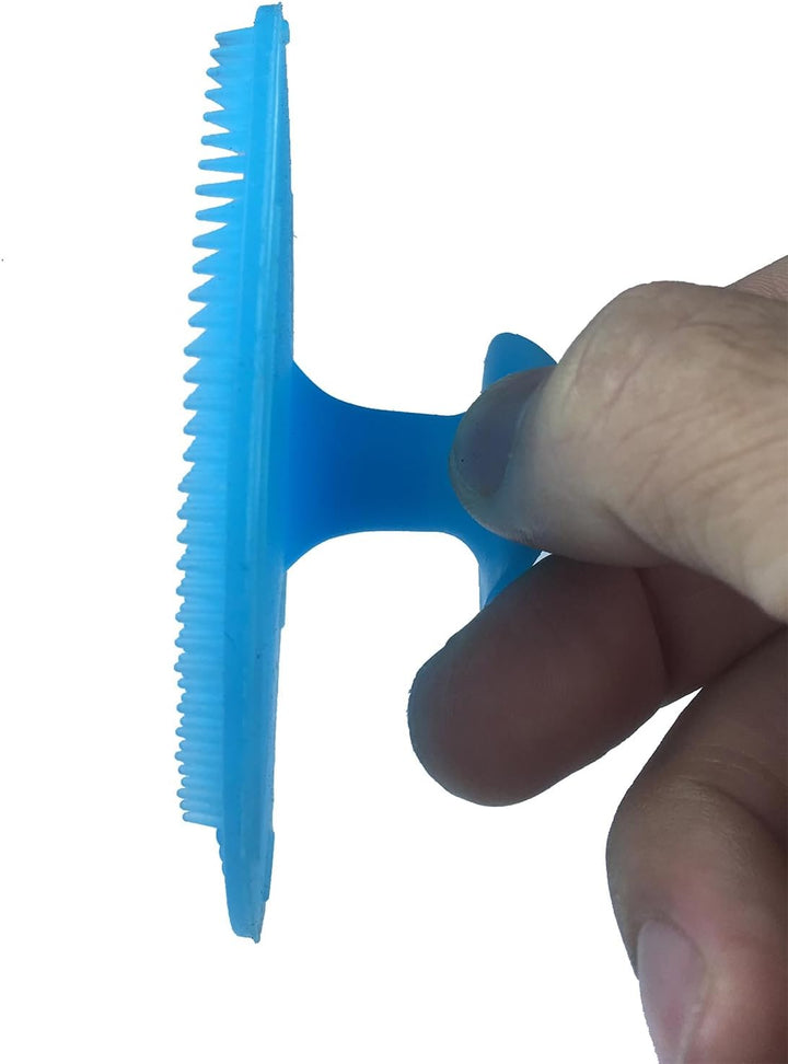 Silicone Face Scrubbers Exfoliator Brush&Baby Bath Brush& Facial Cleansing Brush&Baby Cradle Cap Brush&Silicone Massage Brush,Suitable for Adult Facial Cleansing and Baby Bathing (Small-3Pcs)