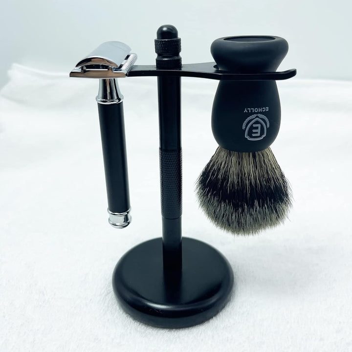 Shaving Brushes for Men-Premium NO Shedding Bristle Shaving Brush-Vegan Lather Shave Brush-Luxury Fast Beard Brush-Perfect Gifts for Men,Boyfriends,Fathers(Rubber Handle)