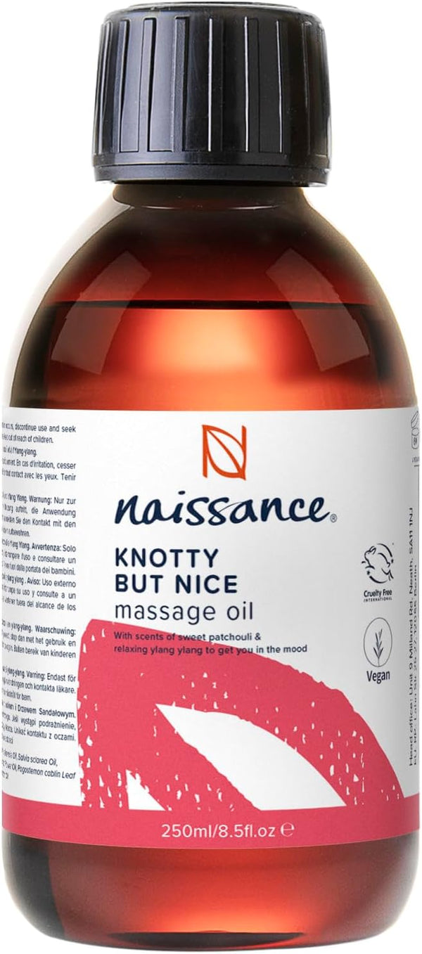 Knotty but Nice Sensual Massage Oil for Date Night Arousal, Aphrodisiac Lubricant Sex Body Oil 250Ml