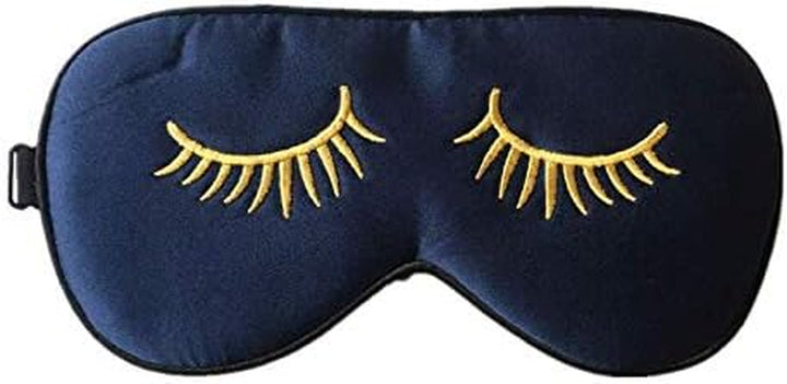 100% Silk Sleep Mask with Adjustable Strap,Comfortable and Super Soft Eye Mask Ultimate Sleeping Aid,Blindford Golden Moon