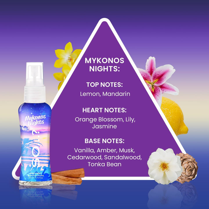 Escapes Womens Gift Set, with Ibiza Dream, Bali Breeze, Mykonos Nights & Majorca Love, Fragrance Spray Set (4 X 50Ml)