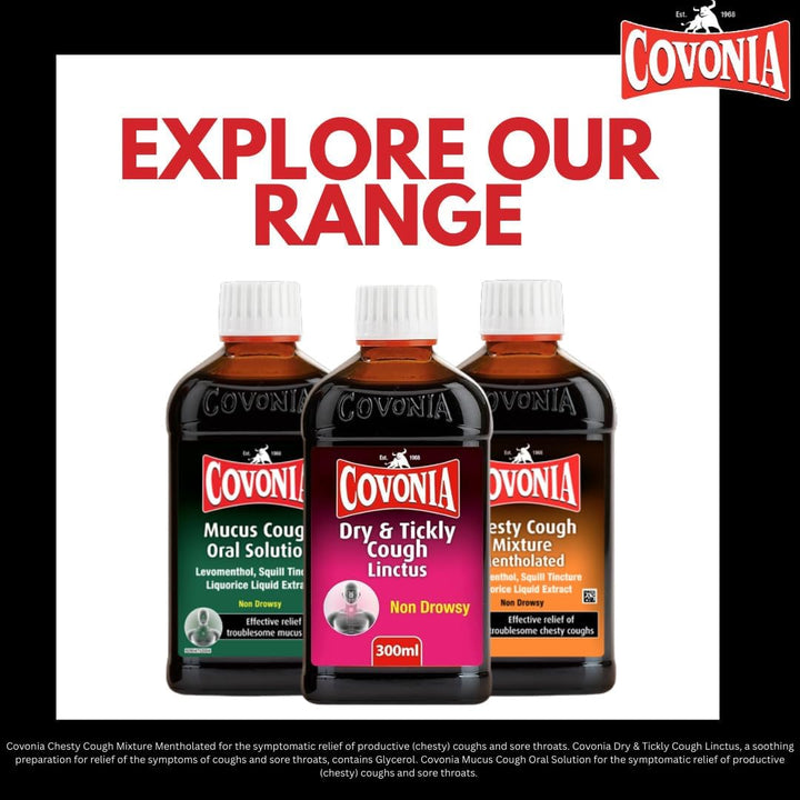 Mucus Cough Oral Solution,Loosen Chesty Coughs & Troublesome Stubborn Mucus,Suitable for Vegetarians, Vegans & Coeliacs,For Adults & Children Aged 5 +, Cough Medicine,300Ml