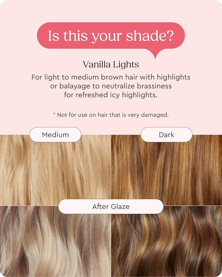 Supergloss Purple Color Toning Gloss with Dispensing Pump – Hydrating Semi-Permanent Color Hair Gloss & Shine Boost – for Blonde and Light Brown Hair with Highlights – 6.4 Fl Oz - Vanilla Lights