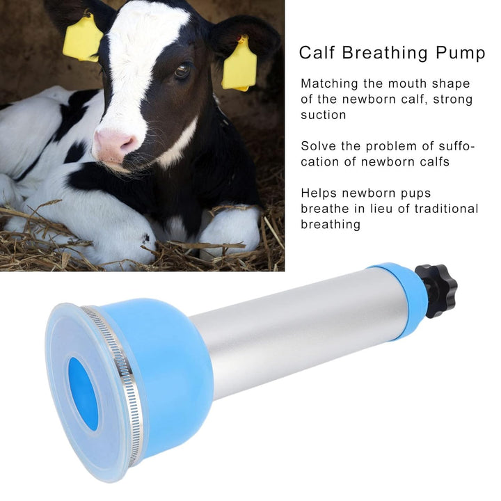 Calf Breathing Pump, Alloy Materials, Strong Suction, Easy to Use for Newborn Calves in Livestock Farms, Prevents Suffocation and Fluid Entry