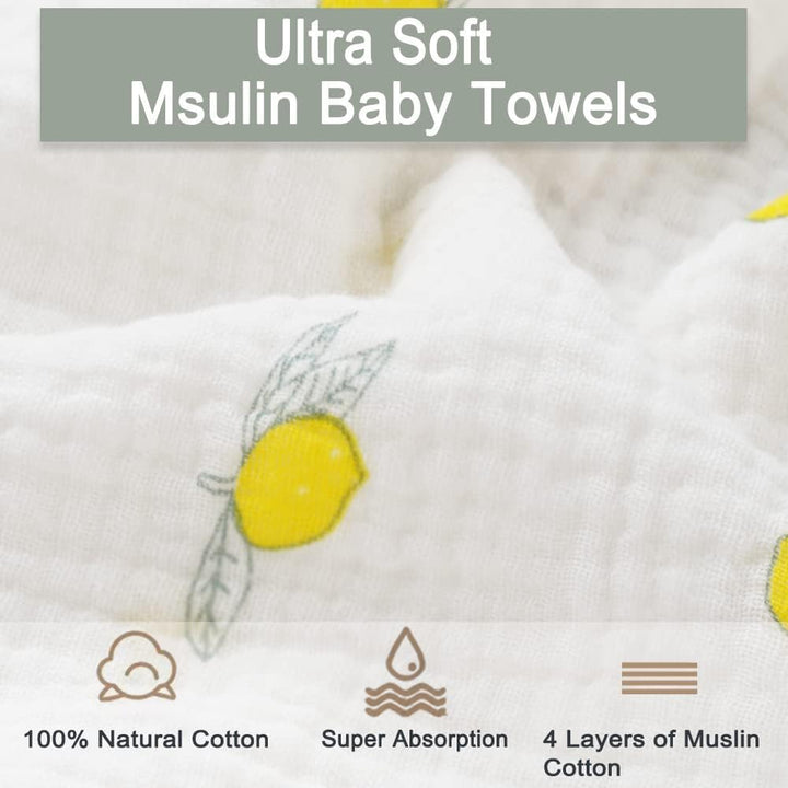 Baby Washcloths Muslin Cloths - Muslin Squares Hanky Soft Reusable Newborn Face Towels 6Pack 100% Cotton 10"X10" 6Layers Baby Wash Cloths for Boys Girls Great Shower Gift