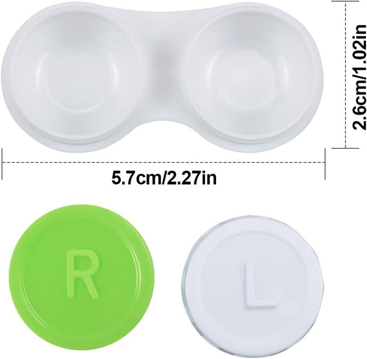 20PCS Travel Contact Lens Cases, Portable Contact Lens Travel Kit Case, Mini Box Container Contact Lens Holder, Contact Lens Soaking Storage Case with L and R Caps - Green Blue Black Pink