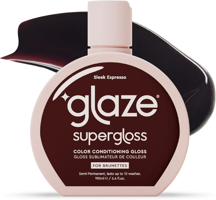 Supergloss Color Conditioning Gloss – Hydrating Semi-Permanent Color Hair Gloss & Shine Boost – Color Depositing Mask - Vegan, Cruelty-Free – 190Ml - Chocolate Gleam - Warm Medium Dark Brown