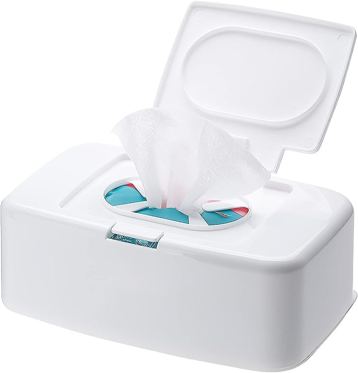 Wipes Dispenser, Sealed Tissue Storage Box Baby Wet Wipes Case Dry Wet Tissue Paper Case Holder Keep Wipes Fresh Reusable Wipes Box for Home Office Desk