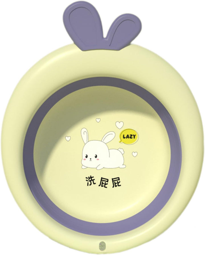 Foldable Baby Wash Basin - Flap Washbowl | Cartoon Folding Foot Basin Tubs, Portable anti Slip Babies - Wash Tub for Butt Feet Easy Shower Travel Outdoor