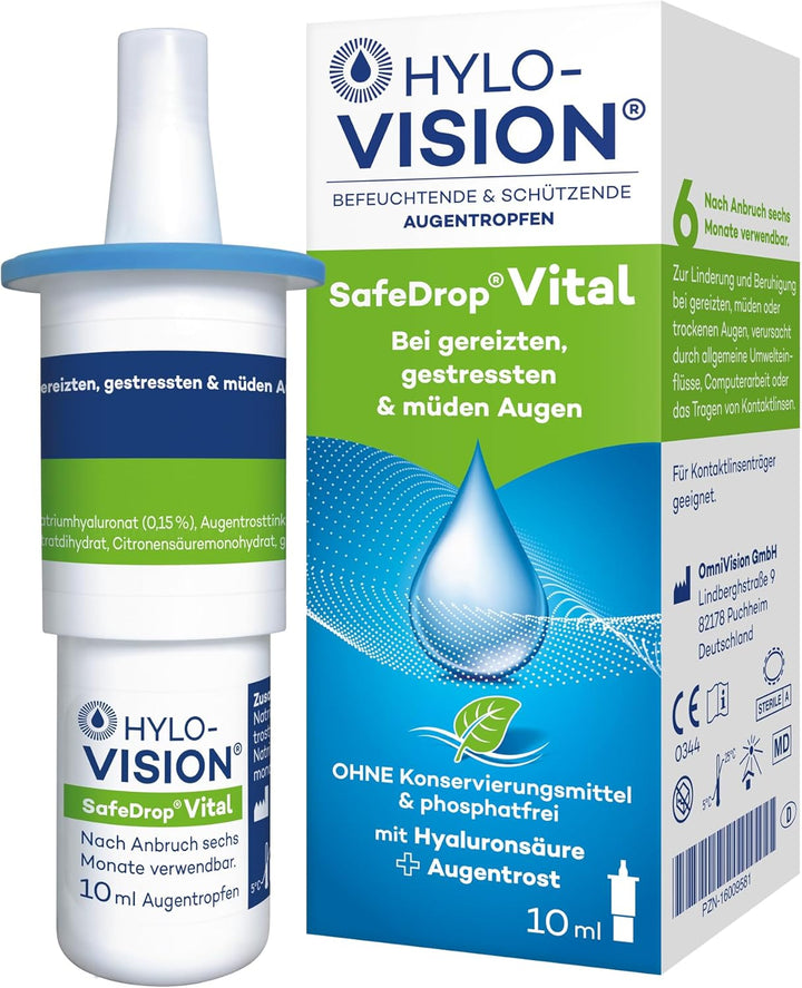Hylo-Vision Safedrop Vital Eye Drops 10Ml