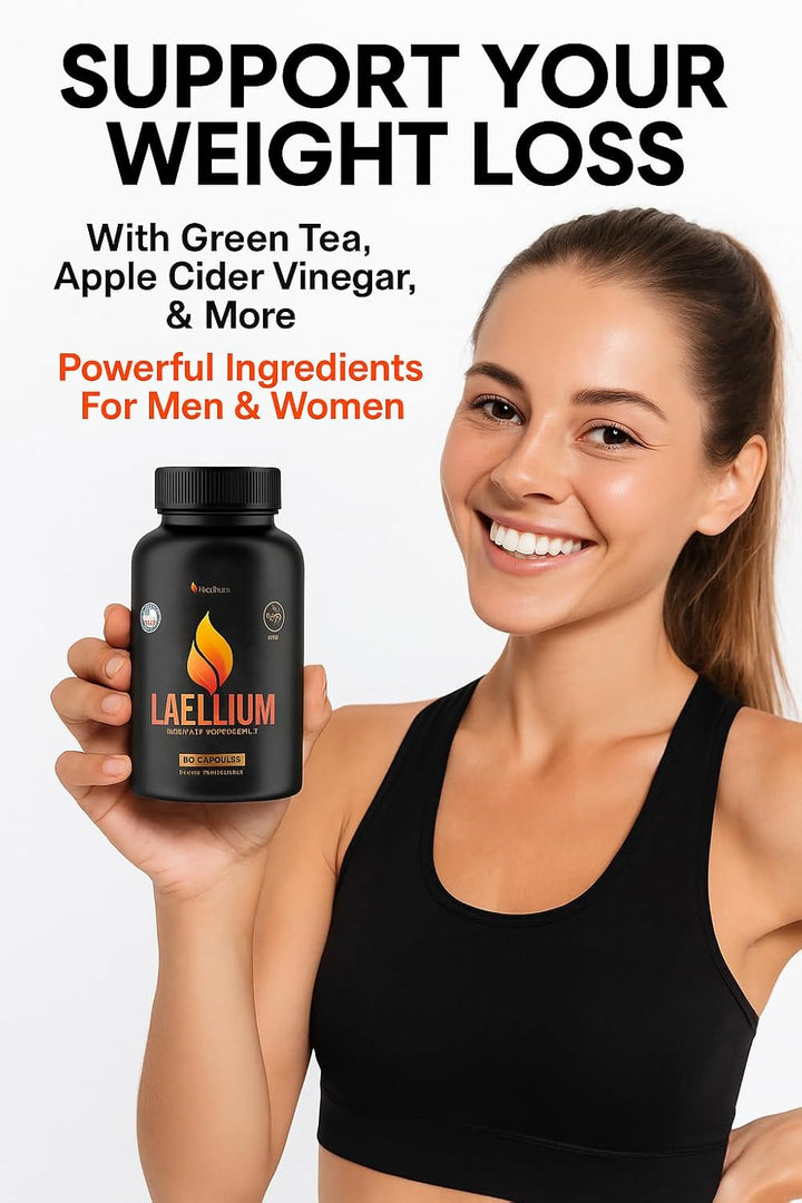 Laellium - Weight Management Capsules - Natural Ingredients - 60 Capsules/