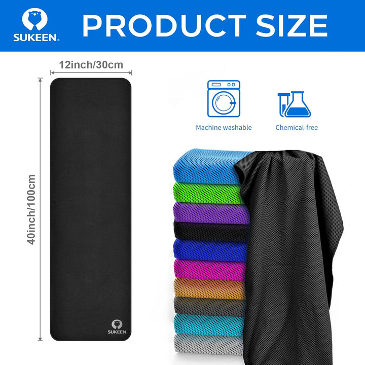Cooling Towel, Towels 4 Pack, Gym for Women, Cool Towel Instant Relief Stay Ice Neck (2*Dark Grey/2*Dark Blue/2*Grey/2*Black), 40 X12 Inch