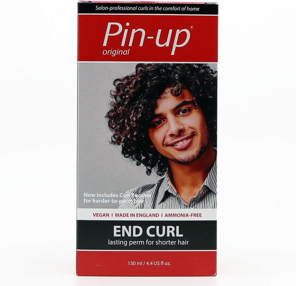 Pin up End Curl at Home Perm Kit, End Curl Perm Kit for Small Sections of Hair Such as Fringe, Ends or Top Layer, Protein Rich for Soft and Shiny Hair, Suitable for All Hair Types, 130Ml