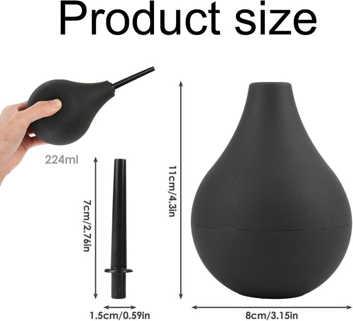 Easy-To-Use 224 ML Silicone Douche Enema Kit for Comfortable Cleansing – Ergonomic Enema Bulb for Gentle Relief & Hygiene | Home Use for Constipation & Cleansing