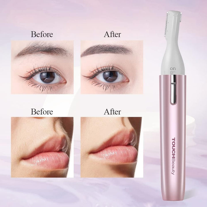 Electric Eyebrow Trimmer, Eyebrow Hair Remover, Painless Facial Hair Trimmer for Women, Portable Ladies Shaver AG-1658 (Pink)