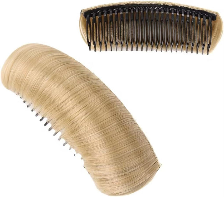 Gold Invisible Fluffy Hair Pad, Hair Bun Invisible False Hair Clip, Princess Styling Increased Hair Pad, Lightweight Comfortable Thickening Hairpin Hair Pad for Women Daily Hair Accessories