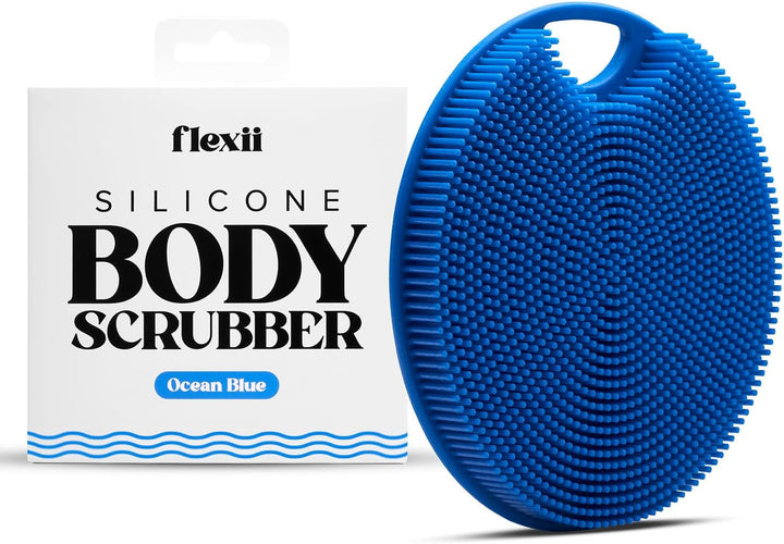 ® Silicone Body Scrubber - Premium Body Brush for Sensitive Skin, Body Exfoliator, Shower Scrubber, Silicone Loofah, Exfoliating Body Buffer for Men & Women - Charcoal