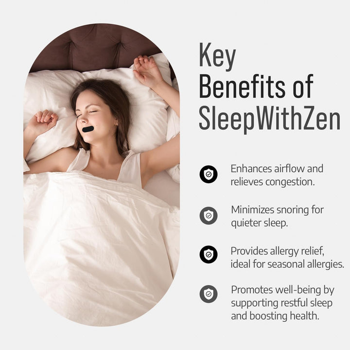 Mouth Tape for Sleeping- Gentle, Hypoallergenic Mouth Sleep Tape for Improved Nasal Breathing and Reduced Snoring- Stop Snoring Aids for Women & Men- Mouth Strips for Sleeping- 30 Pcs