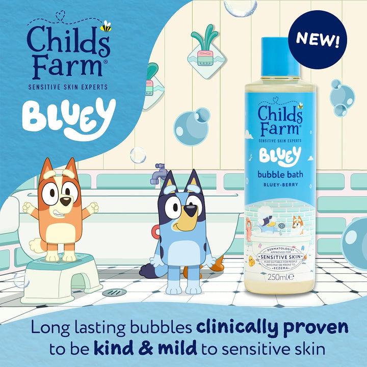 Kids Bluey Bubble Bath, Bluey-Berry | Gently Cleanses & Soothes | Suitable for Dry, Sensitive Skin, 250Ml