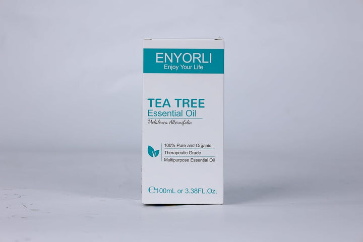Tea Tree Essential Oil 100Ml Tea Tree Oil 100% Pure Organic for Aromatherapy Diffuser Acne Hair Scalp Nail Fungus Natural Skincare
