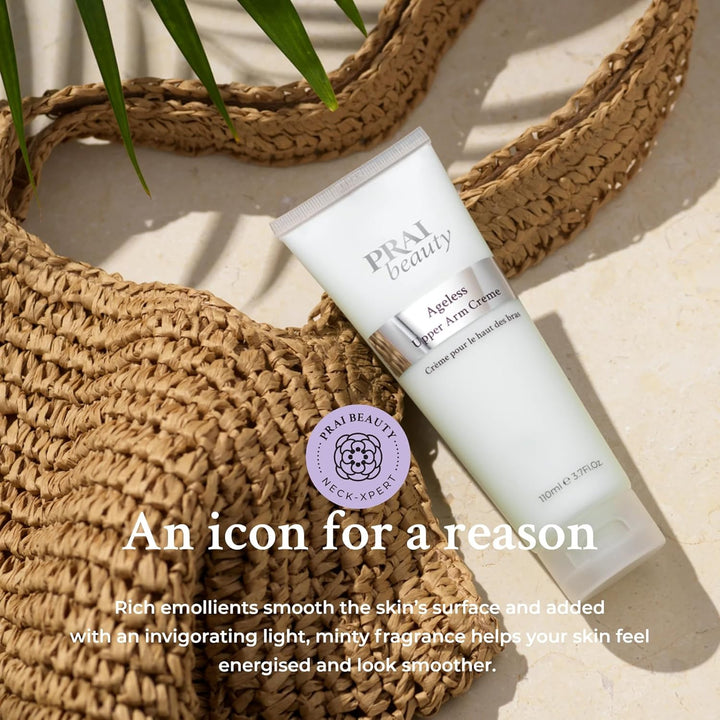Ageless Upper Arm Creme 110Ml - Advanced Firming & Anti-Ageing Body Cream - Moisturising & Tightening Lotion - with Caffeine & Caprylic/Capric Triglycerides - Tones Loose, Saggy Skin - Mint Scent
