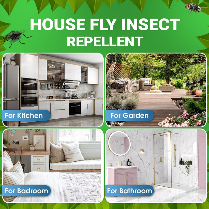 House Fly Insect Repellent with Lavender, Lemongrass, Eucalyptus & Cinnamon Essential Oil - Body Oil Deet Free (100Ml Spray)