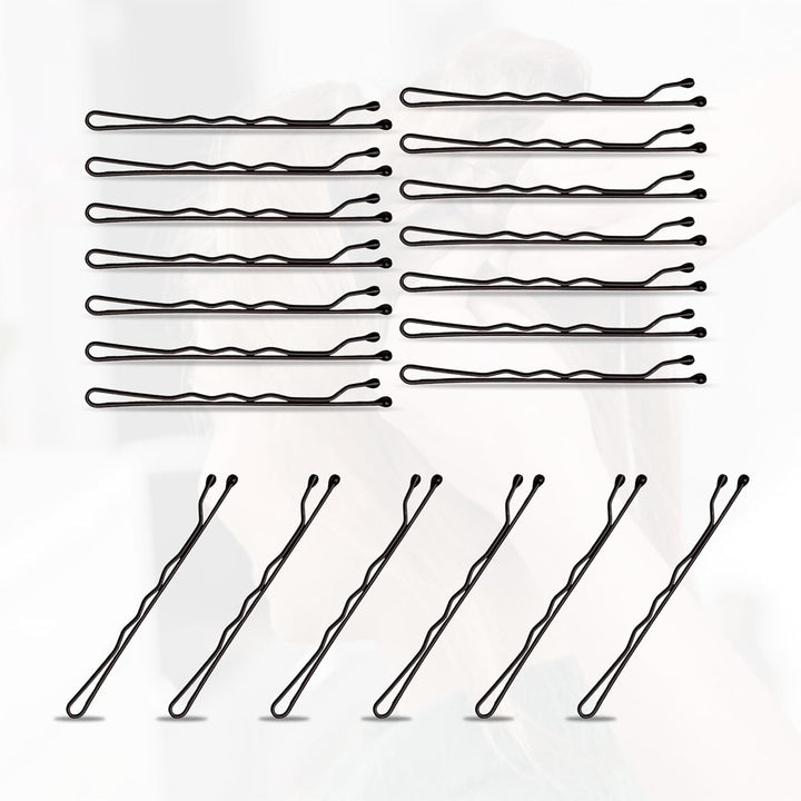 80 Pcs Black Hair Bobby Pins for Thick Hair, 5Cm Long Hair Pins for Women, Pins for Thick & Strong Hair, Kirby Grips, Curby Grips