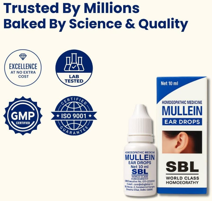 Mullein Ear Drops Ear Infections Earache Effective Relief Ear Pain, Swimmer'S Ear, Excessive and Hardened Ear Wax | Ear Wax Removal Solution with Natural Ingredients
