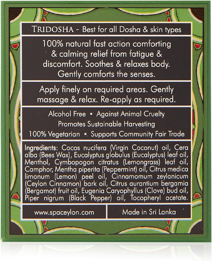 Comfort Relieving Balm | Eucalyptus, Lemongrass,Lemon, 100% Natural Herbal Balm for Rapid Relief & Everyday Comfort | 25G