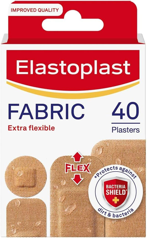 Fabric Extra Flexible Plaster, Pack of 40, Cranberry