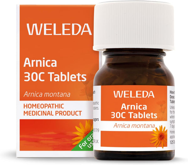 Arnica 30C Tablets, Organic Arnica Montana, Licensed Homeopathic Medicinal Product, Remedy for Men & Women, Grown Biodynamically, Vegetarian, 125 Tabs