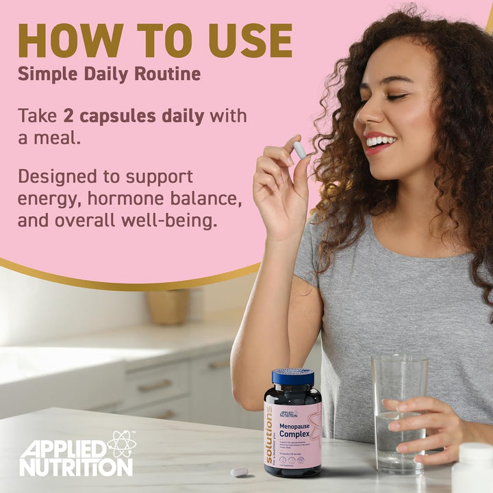 - Solutions - Menopause Complex - Vegan Capsules with Natural Hormonal Support - Best Fatigue Relief - Best Immune Support - Enhances Hormonal Balance - (60 Capsules – 30 Servings)