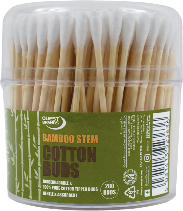 Quest 200 Cotton Buds (Bamboo Stem)