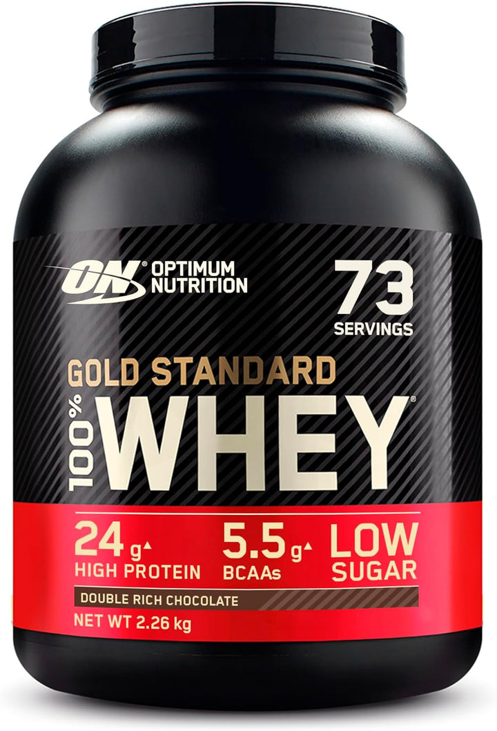 Gold Standard Whey Muscle Building and Recovery Protein Powder with Naturally Occurring Glutamine and Amino Acids, Extreme Milk Chocolate, 71 Servings, 2.27Kg, Packaging May Vary