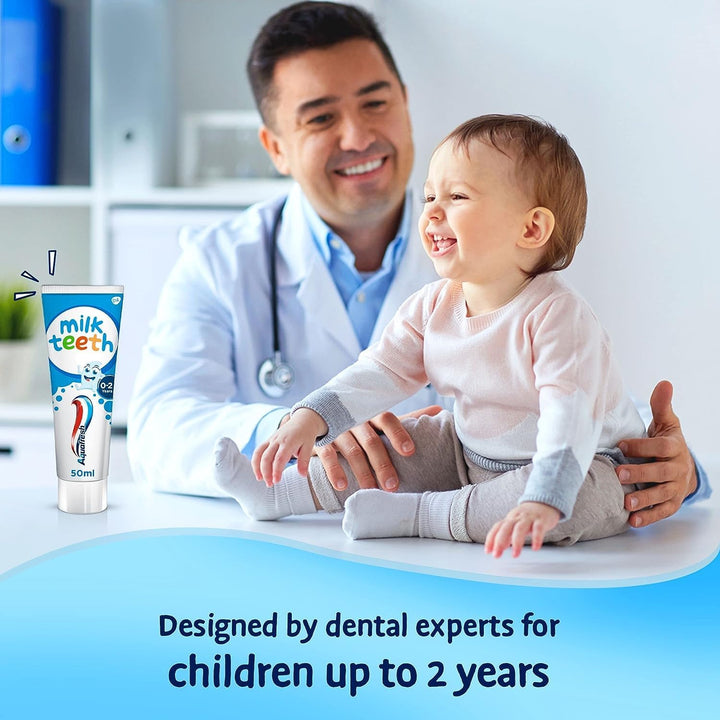 Milk Teeth Toothpaste, for Baby Teeth, 0-2 Years, 50Ml - Pack of 6