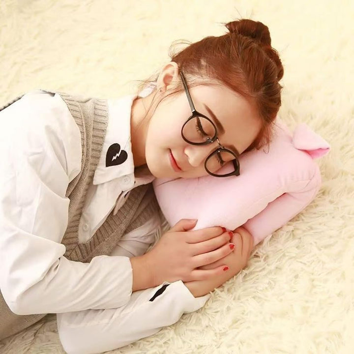 Hand Warmer Hand Pillow Kids Winter Cartoon Plush Weak Class 1 Arm Pillow,Travel Necessities Desk Nap