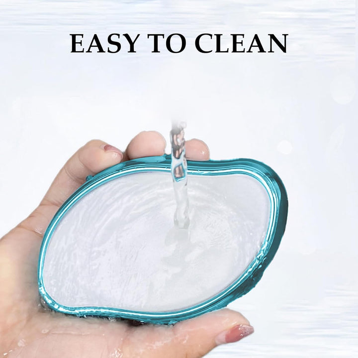 Crystal Hair Eraser, Hair Removal Stone, Painless Silky Skin Remover Device for Women and Men, Reusable Hair Remover for Body Legs Arms Back Exfoliate-Blue