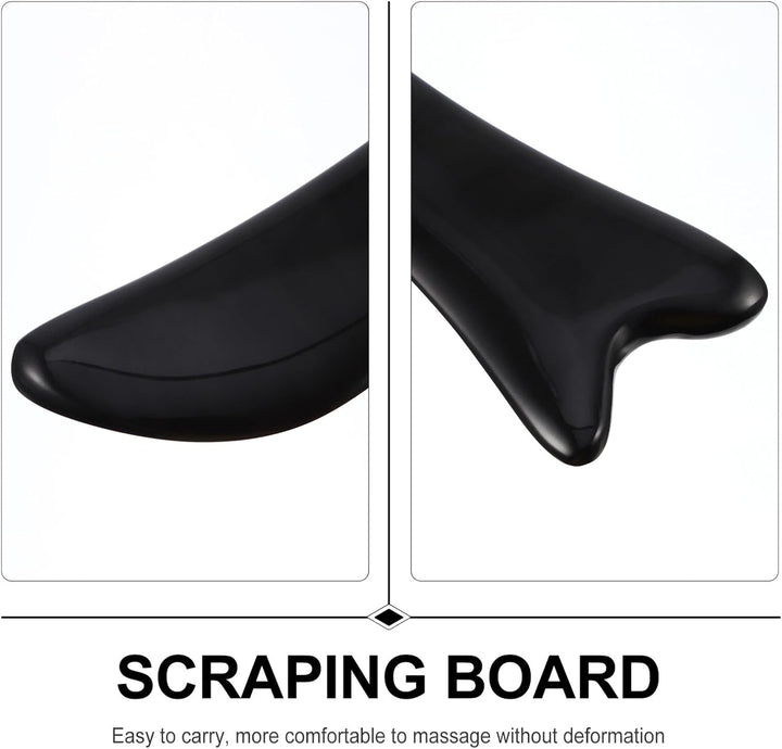 Buffalo Horn Gua Sha Plate Facial Scraping Board for Face and Eye Massage Natural Beauty Tool and Complexion Compact and Wear-Resistant for Self-Care and Use