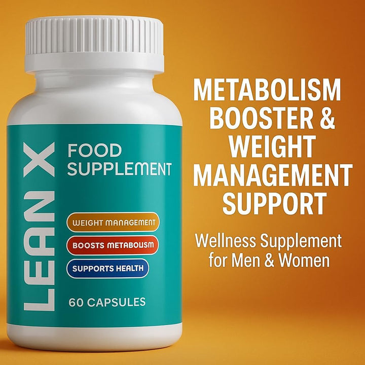Lean X Weight Supplort Supplement – 60 Capsules – Metabolism Booster & Weight Management Support – Wellness Supplement for Men & Women –