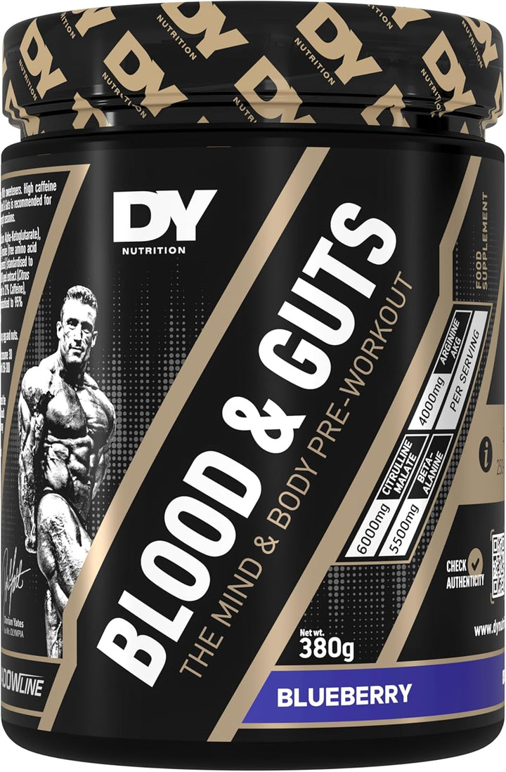 - Blood and Guts Pre Workout Powder, 380G (Strawberry) - High Strength Preworkout with 350Mg Caffeine, Citrulline Malate, Beta Alanine, Arginine AKG, L-Tyrosine, Vitamin B3, Men & Women