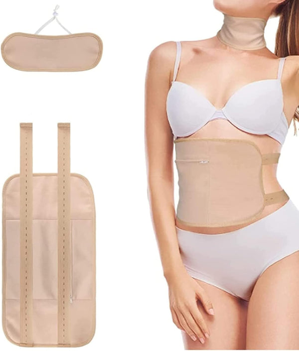 Castor Oil Packs,New Upgrade Wrap Abdomen and Neck, Reusable Organic Castor Kit for Liver, Aid Sleep, Auxiliary Liver and Abdominal Muscles to Improve Circulation Digestion