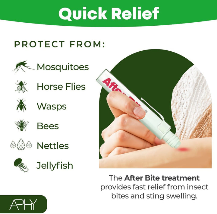 Afterbite Classic Insect Bite Relief Pen – 2 Pack (14Ml) | Fast Itch & Sting Relief for Mosquito, Midge, Wasp & Bug Bites | Travel-Friendly First Aid Treatment for Adults & Kids