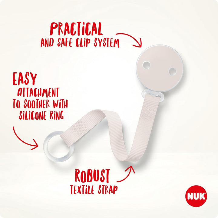 Disney Winnie the Pooh Dummy Band & Clip | for All Soothers with and without Ring | Resilient and Shatter-Proof | 1 Count