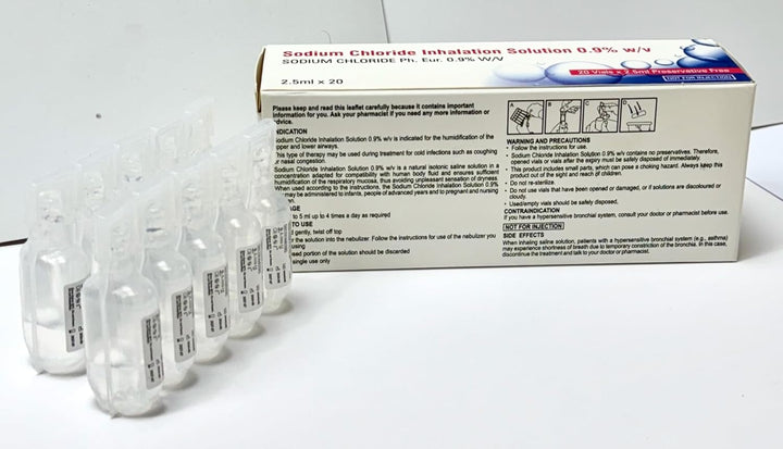 Sodium Chloride Inhalation Solution 2.5 Ml X 20 | Isotonic Sterile | Nebuliser Solution | Sterile Solution