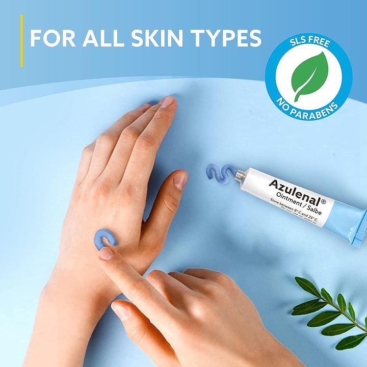 Ointment with Guaiazulene – Itch Relief & Wound Healing Cream for Burns, Cuts, Insect Bites, Hemorrhoids, Anal Fissures, Nappy Rash & Sore Nipples – Soothes Redness, Pain & Itching (50G)